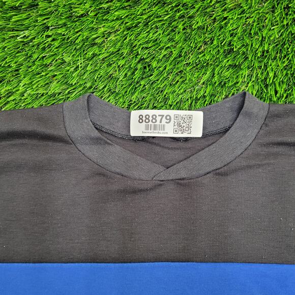 Vintage 80s Nike Black and Blue Color Block Tee Mens Medium - Picture 2 of 11